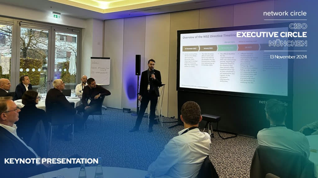 Keynote 'Mapping NIS2 onto ISO 27001' at CISO Exec. Circle